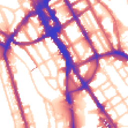 Daytime road noise heatmap for NW1 7RN