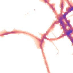 Night-time road noise heatmap for NW1 7SN