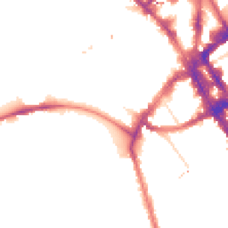 Night-time road noise heatmap for NW1 7TH