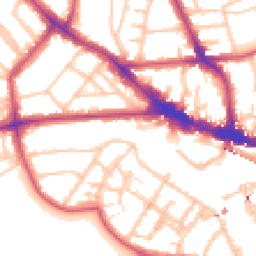 Daytime road noise heatmap for NW1 8BD