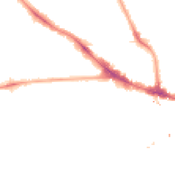 Night-time road noise heatmap for NW1 8BD
