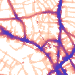 Daytime road noise heatmap for NW1 8DB