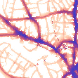 Daytime road noise heatmap for NW1 8ES