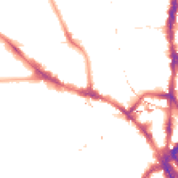 Night-time road noise heatmap for NW1 8ES