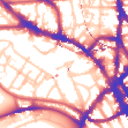 Daytime road noise heatmap for NW1 8HB