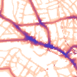 Daytime road noise heatmap for NW1 8HJ