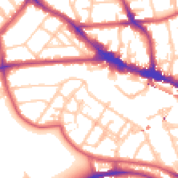 Daytime road noise heatmap for NW1 8JA