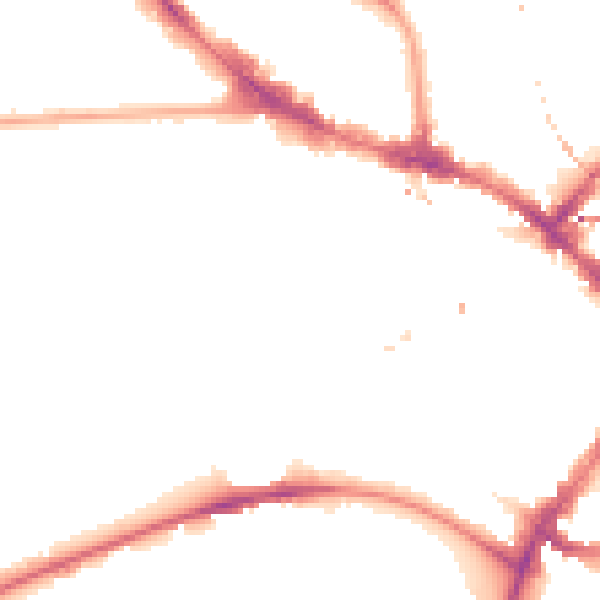 Night-time road noise heatmap for NW1 8LB
