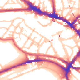 Daytime road noise heatmap for NW1 8LG