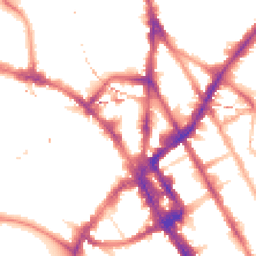 Night-time road noise heatmap for NW1 8NP