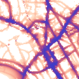 Daytime road noise heatmap for NW1 8NS