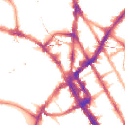 Night-time road noise heatmap for NW1 8NS