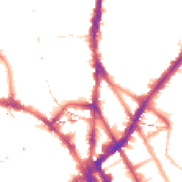 Night-time road noise heatmap for NW1 8PA