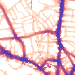 Daytime road noise heatmap for NW1 8SS