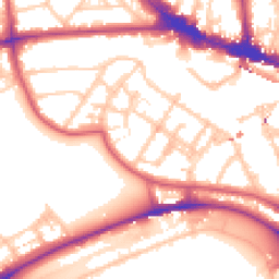 Daytime road noise heatmap for NW1 8TN