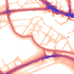 Daytime road noise heatmap for NW1 8YE