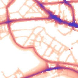 Daytime road noise heatmap for NW1 8YS