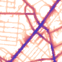 Daytime road noise heatmap for NW1 9AD