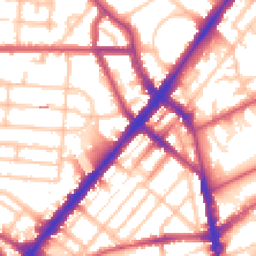 Daytime road noise heatmap for NW1 9AW