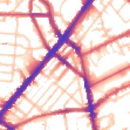Daytime road noise heatmap for NW1 9AY