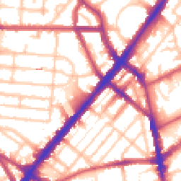 Daytime road noise heatmap for NW1 9BD