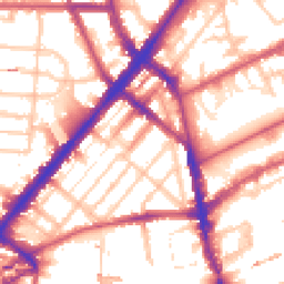 Daytime road noise heatmap for NW1 9BS