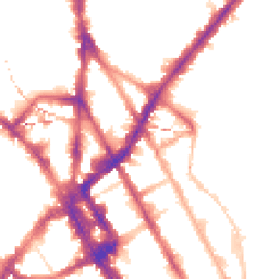 Night-time road noise heatmap for NW1 9EA
