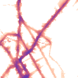 Night-time road noise heatmap for NW1 9EE