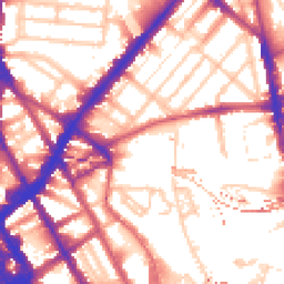 Daytime road noise heatmap for NW1 9EZ
