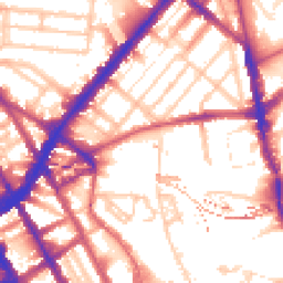 Daytime road noise heatmap for NW1 9FA