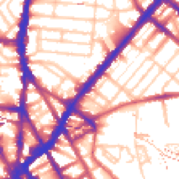 Daytime road noise heatmap for NW1 9HU