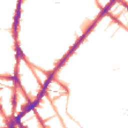 Night-time road noise heatmap for NW1 9HU