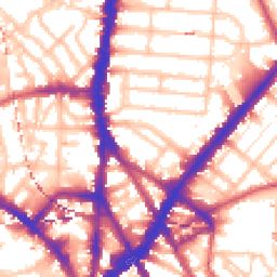 Daytime road noise heatmap for NW1 9JN