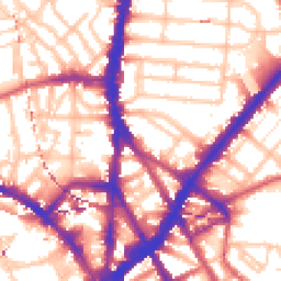 Daytime road noise heatmap for NW1 9LZ