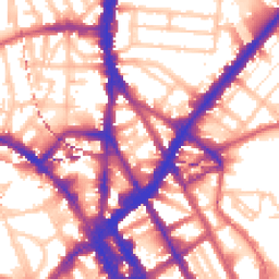 Daytime road noise heatmap for NW1 9PL