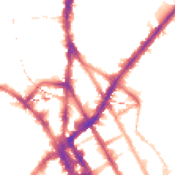 Night-time road noise heatmap for NW1 9PL