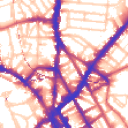 Daytime road noise heatmap for NW1 9PS