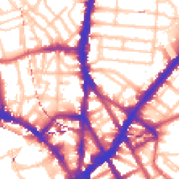 Daytime road noise heatmap for NW1 9PX