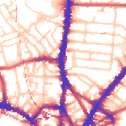 Daytime road noise heatmap for NW1 9QB