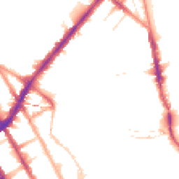 Night-time road noise heatmap for NW1 9QW