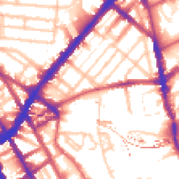 Daytime road noise heatmap for NW1 9SL