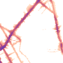 Night-time road noise heatmap for NW1 9SL