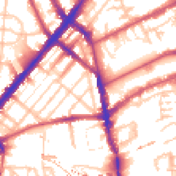 Daytime road noise heatmap for NW1 9UD