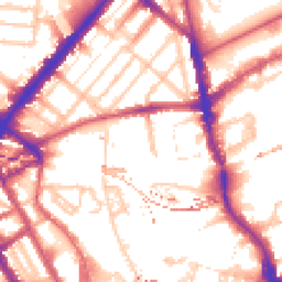 Daytime road noise heatmap for NW1 9XY