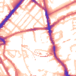 Daytime road noise heatmap for NW1 9YB