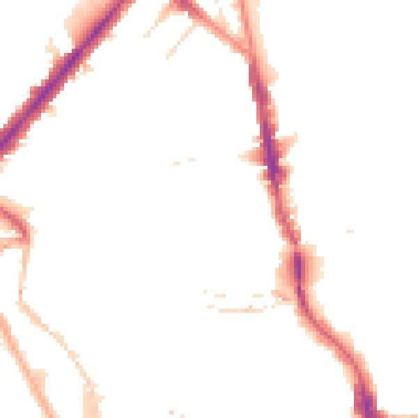 Night-time road noise heatmap for NW1 9YB