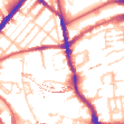 Daytime road noise heatmap for NW1 9YJ