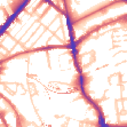 Daytime road noise heatmap for NW1 9YP