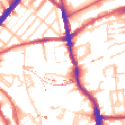 Daytime road noise heatmap for NW1 9YR
