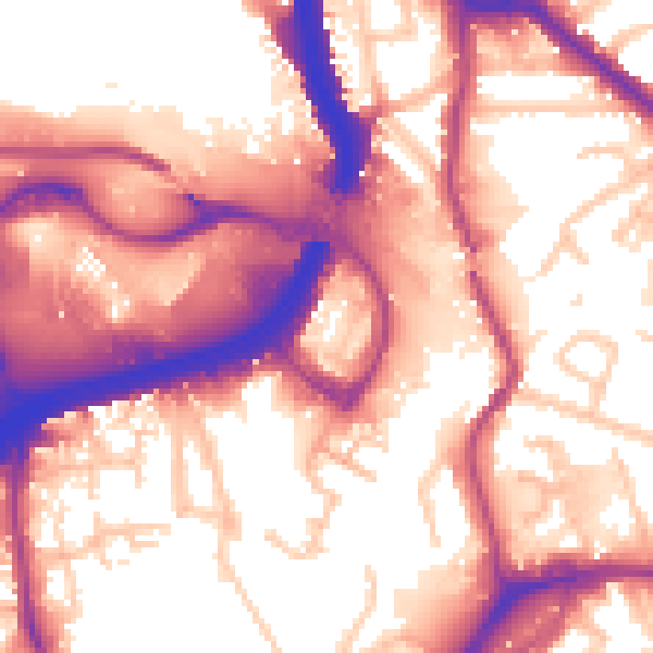Daytime road noise heatmap for NW10 0AB